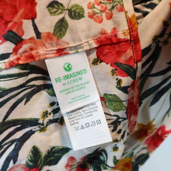 J CREW One Shoulder Beach Maxi Dress In Vintage Floral Size M Tiered Semi Sheer - Picture 7 of 9